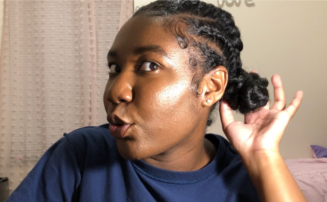 screenshot of an image from Kaylannk YouTube hair tutorial