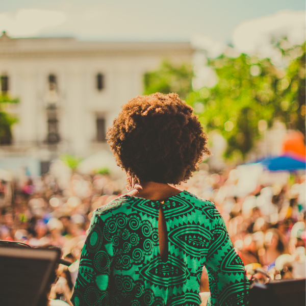 Black lady with afro
