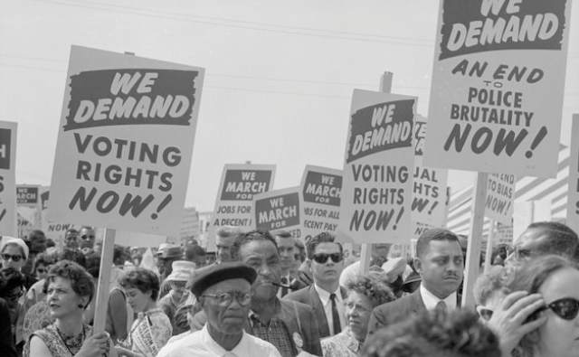 demonstrators at the march on Washington 1963