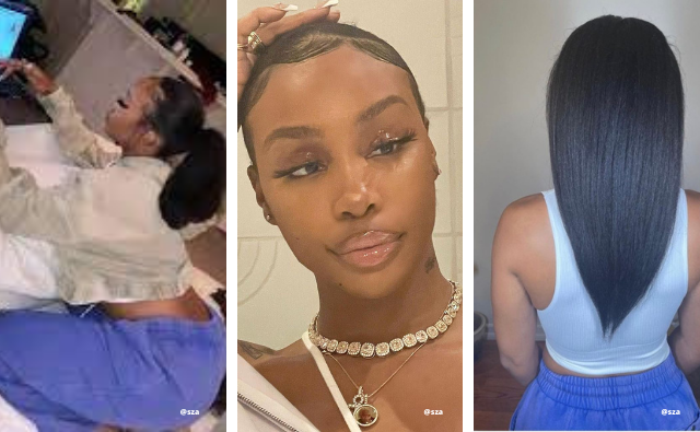 SZA's natural hair