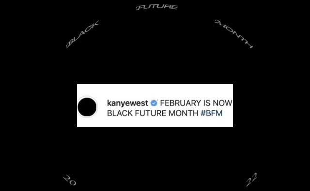 Kanye West Black Future Month Instagram Post