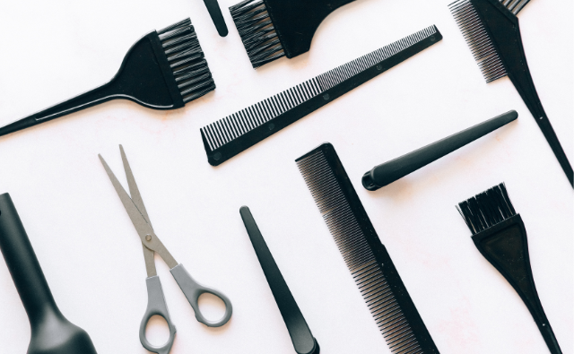 collage of hair tools