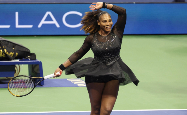 Serena Williams playing at the U.S. Open 2022