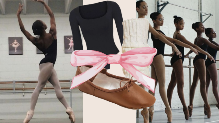 collage of balletcore images