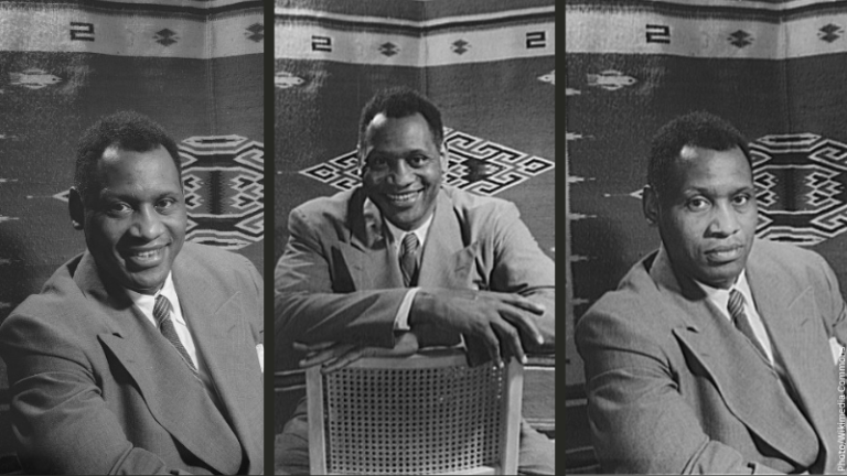 three images of Paul Robeson