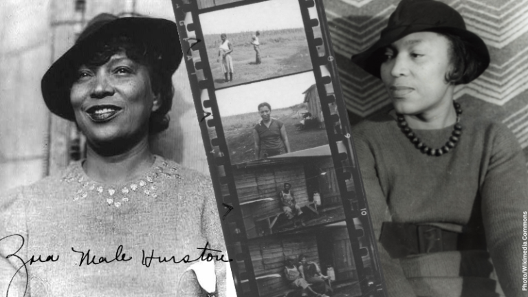 collage of pictures of Zora Neale Hurston